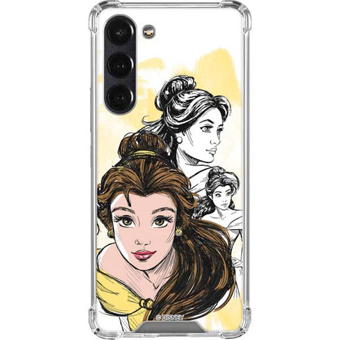 Disney Princess Belle Sketch Galaxy S24 FE Clear Case