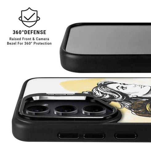 Disney Princess Belle Sketch Galaxy S25 Kickstand Case