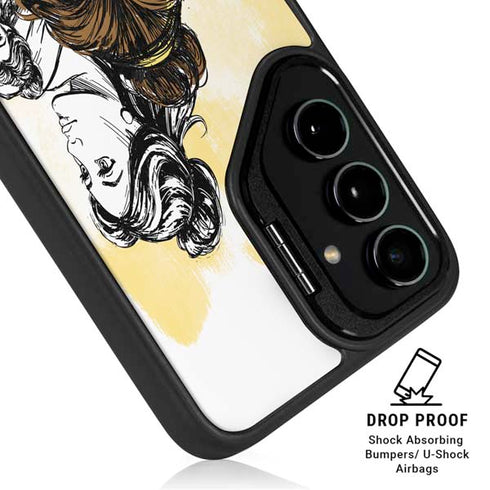 Disney Princess Belle Sketch Galaxy S25 Kickstand Case