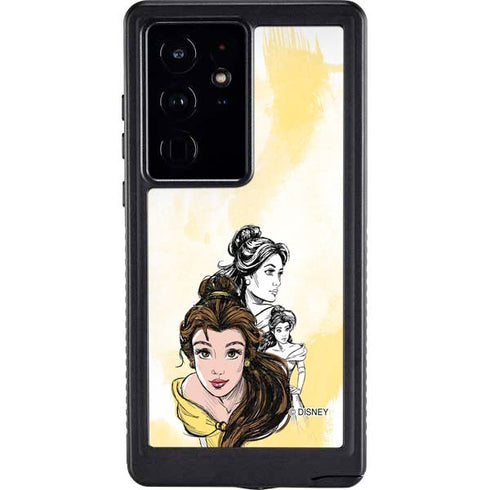 Disney Princess Belle Sketch Galaxy S24 Ultra Waterproof Case
