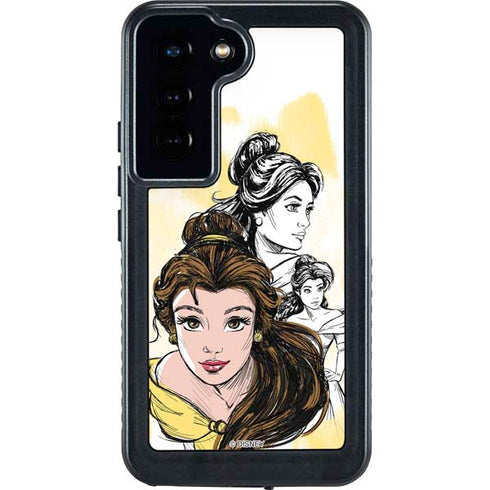 Disney Princess Belle Sketch Galaxy S24 Waterproof Case