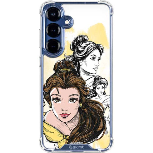 Disney Princess Belle Sketch Galaxy S25 Clear Case