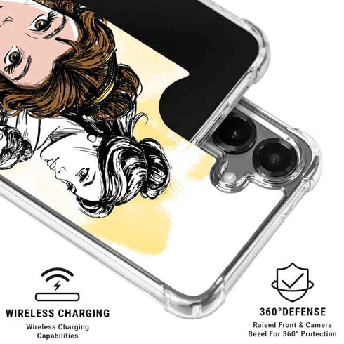 Disney Princess Belle Sketch Galaxy S26 Clear Case