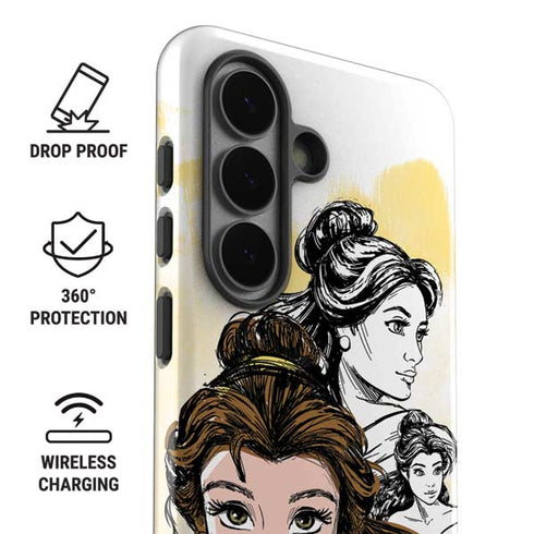 Disney Princess Belle Sketch Galaxy S26 Impact Case