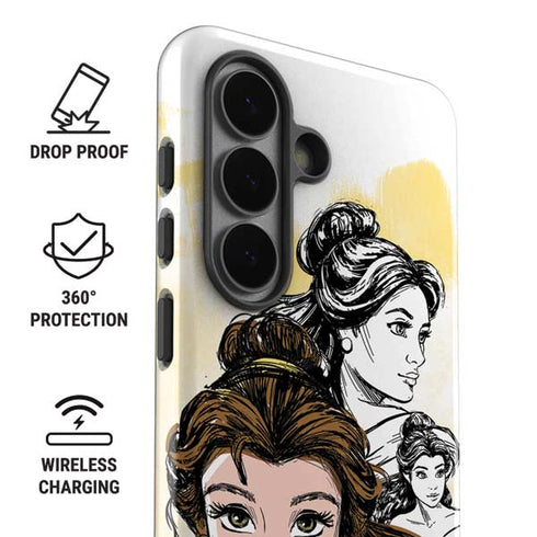Disney Princess Belle Sketch Galaxy S26 Plus Impact Case