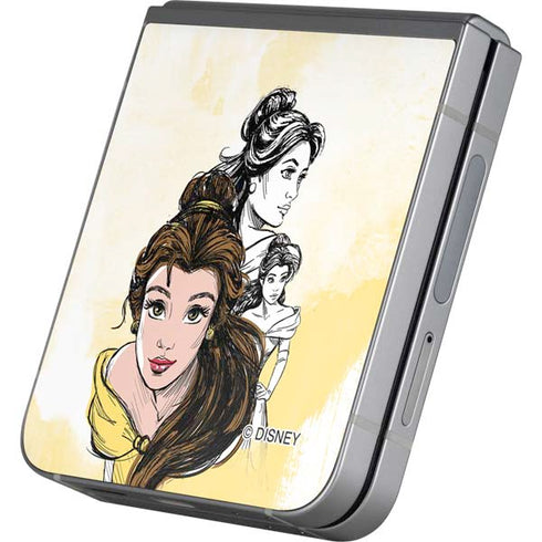 Disney Princess Belle Sketch Galaxy Z Flip6 Skin