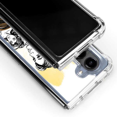 Disney Princess Belle Sketch Galaxy Z Fold5 5G Clear Case
