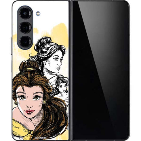 Disney Princess Belle Sketch Galaxy Z Fold5 5G Skin