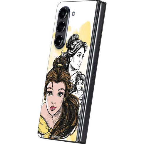 Disney Princess Belle Sketch Galaxy Z Fold5 5G Skin