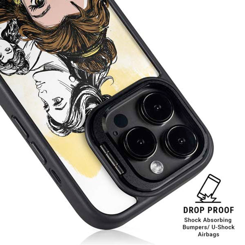 Disney Princess Belle Sketch iPhone 14 Pro Max Kickstand Case