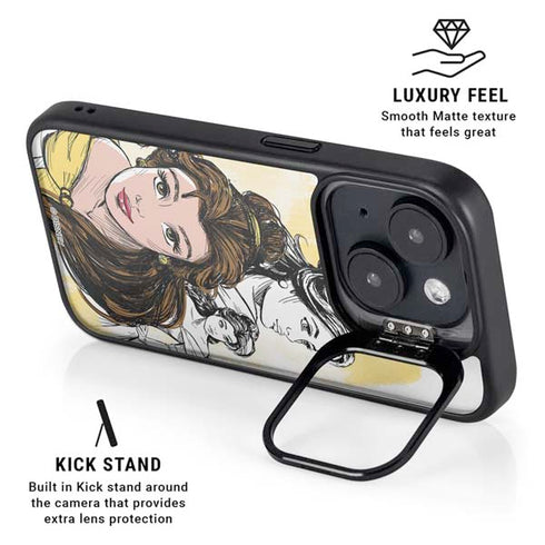 Disney Princess Belle Sketch iPhone 15 Kickstand Case