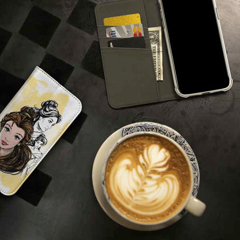 Disney Princess Belle Sketch iPhone 15 Pro Folio Case