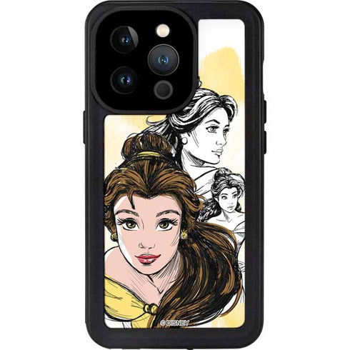 Disney Princess Belle Sketch iPhone 15 Pro Waterproof Case