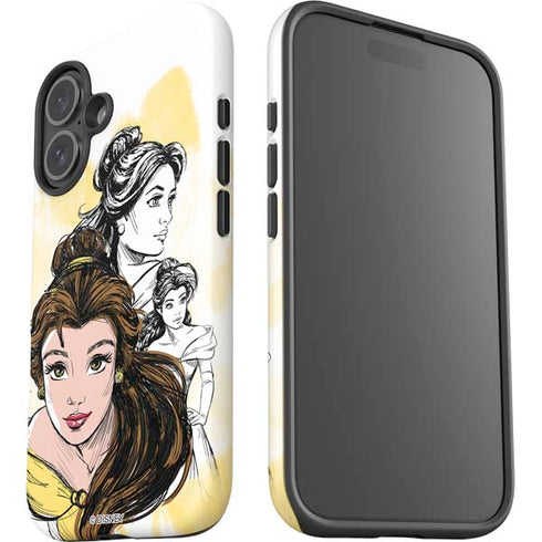 Disney Princess Belle Sketch iPhone 16 Impact Case