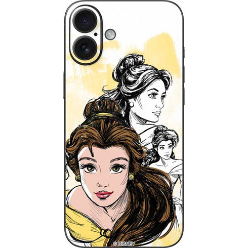 Disney Princess Belle Sketch iPhone 16 Plus Skin