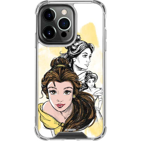 Disney Princess Belle Sketch iPhone 16 Pro Max Clear Case