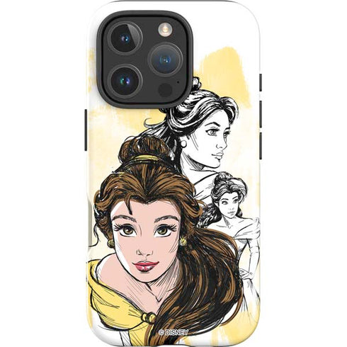 Disney Princess Belle Sketch iPhone 16 Pro Max Impact Case