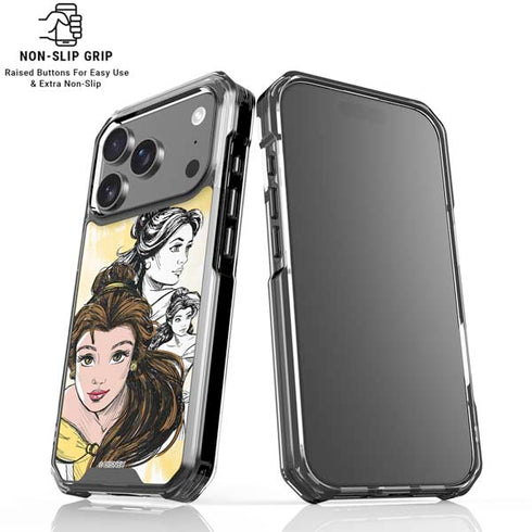 Disney Princess Belle Sketch iPhone 18 Pro Clear Case