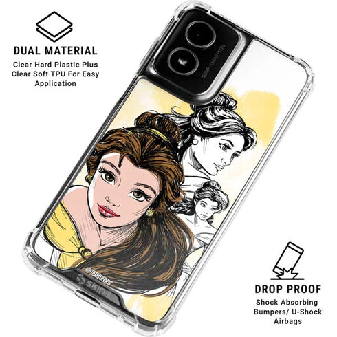 Disney Princess Belle Sketch Moto G Power 5G (2024) Clear Case