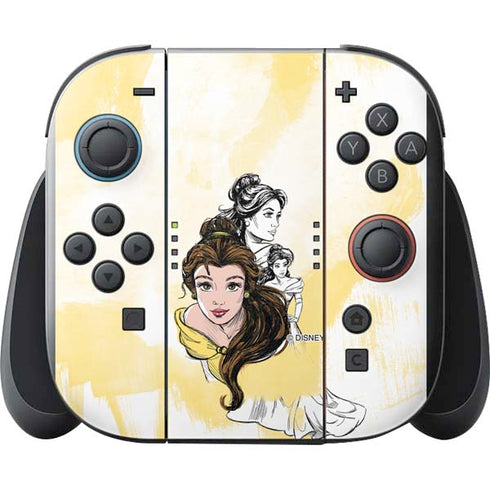Disney Princess Belle Sketch Nintendo Switch 2 (2025) with Joy-Con Skin