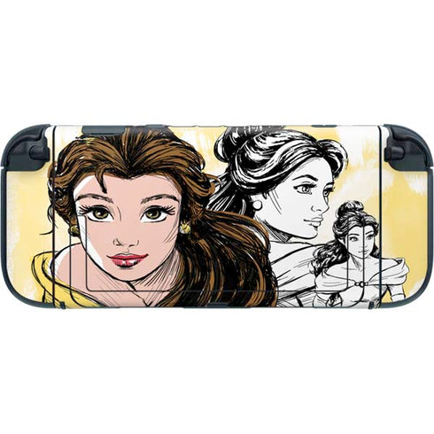 Disney Princess Belle Sketch Nintendo Switch 2 (2025) with Joy-Con Skin