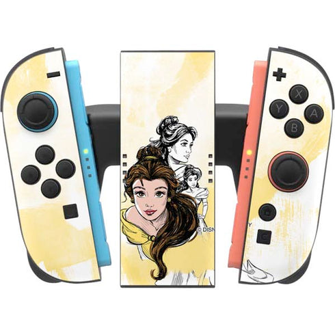 Disney Princess Belle Sketch Nintendo Switch 2 (2025) Joy-Con Controller Skin