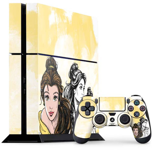 Disney Princess Belle Sketch PlayStation PS4 Skins