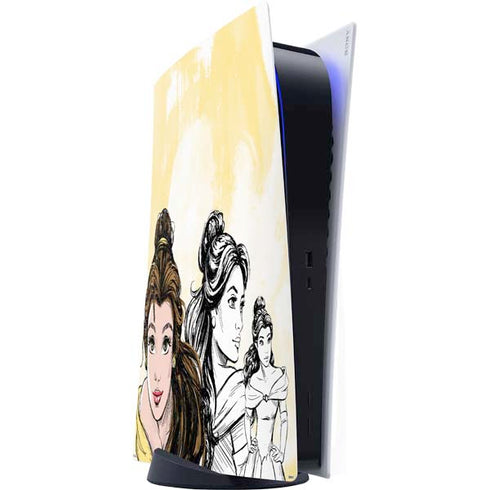 Disney Princess Belle Sketch PlayStation PS5 Skins
