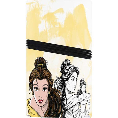 Disney Princess Belle Sketch PS5 Pro Console Skin