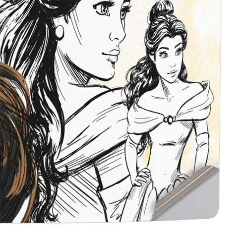 Disney Princess Belle Sketch PS5 Pro Console Skin