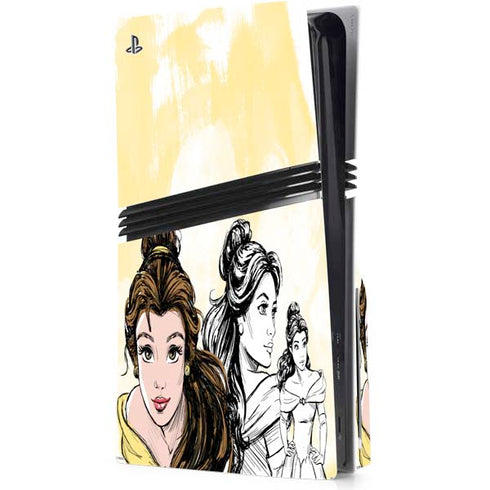 Disney Princess Belle Sketch PlayStation PS5 Skins