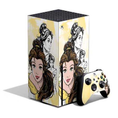 Disney Princess Belle Sketch Xbox Series X Skins