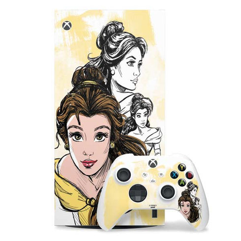Disney Princess Belle Sketch Xbox Series X Skins