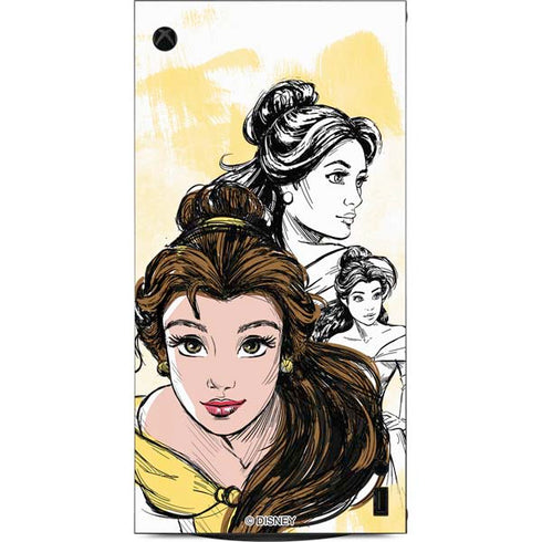 Disney Princess Belle Sketch XBox Series X Digital Edition Console Skin