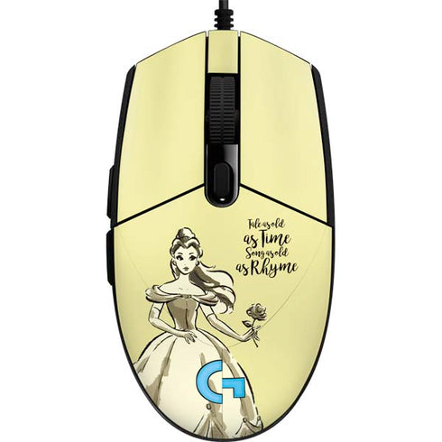 Disney Princess Belle Tale As Old As Time Art G203 Prodigy RGB Wired Gaming Mouse Skin