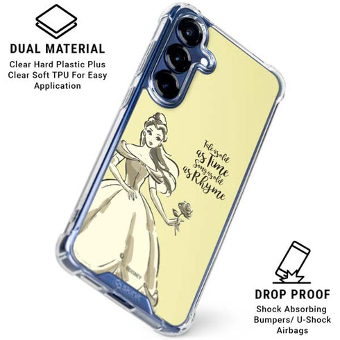 Disney Princess Belle Tale As Old As Time Art Galaxy S25 Clear Case