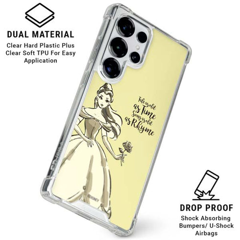 Disney Princess Belle Tale As Old As Time Art Galaxy S26 Ultra Clear Case