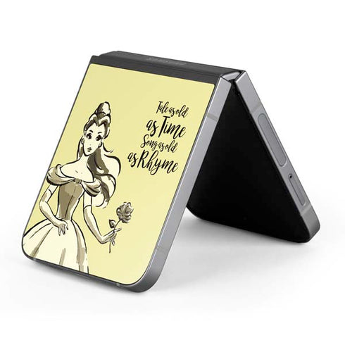 Disney Princess Belle Tale As Old As Time Art Galaxy Z Flip6 Skin