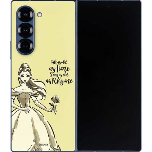 Disney Princess Belle Tale As Old As Time Art Galaxy Z Fold6 Skin