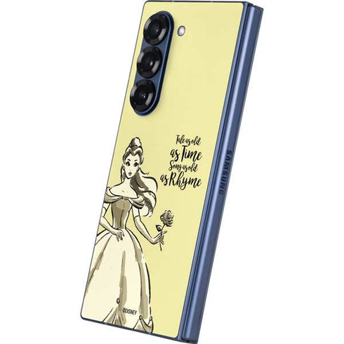 Disney Princess Belle Tale As Old As Time Art Galaxy Z Fold6 Skin