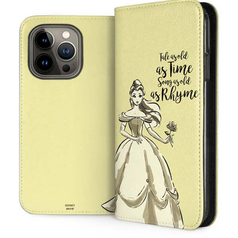 Disney Princess Belle Tale As Old As Time Art iPhone 14 Pro Folio Case
