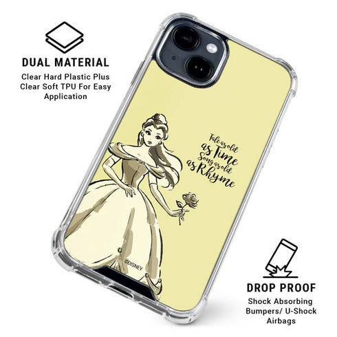Disney Princess Belle Tale As Old As Time Art iPhone 15 Clear Case