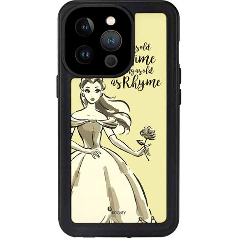 Disney Princess Belle Tale As Old As Time Art iPhone 15 Pro Waterproof Case