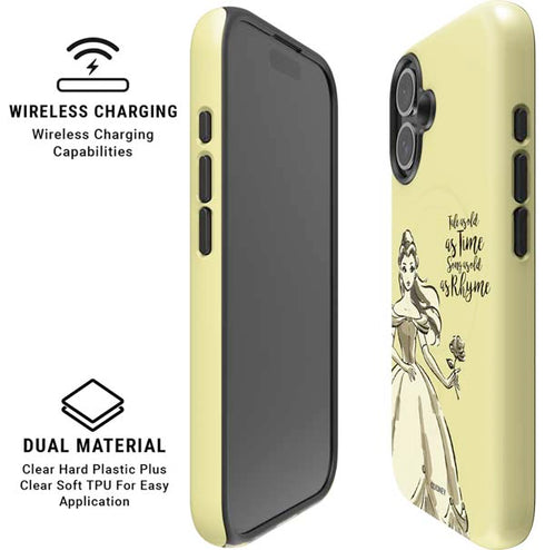 Disney Princess Belle Tale As Old As Time Art iPhone 16 Magsafe Impact Case