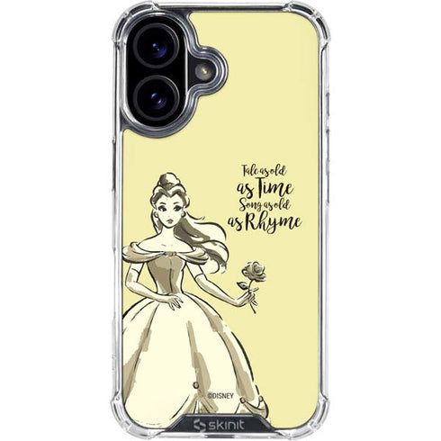 Disney Princess Belle Tale As Old As Time Art iPhone 16 Plus Clear Case