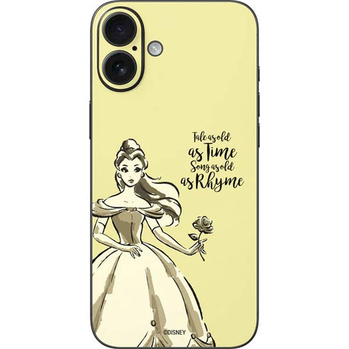 Disney Princess Belle Tale As Old As Time Art iPhone 16 Plus Skin