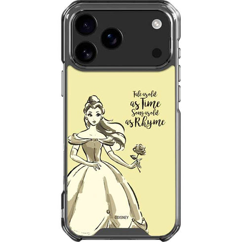 Disney Princess Belle Tale As Old As Time Art iPhone 18 Pro Max Clear Case