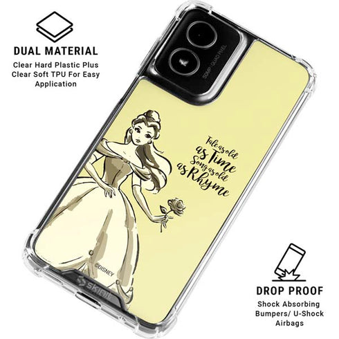 Disney Princess Belle Tale As Old As Time Art Moto G Power 5G (2024) Clear Case