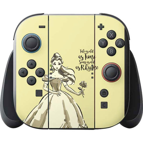 Disney Princess Belle Tale As Old As Time Art Nintendo Switch 2 (2025) with Joy-Con Skin
