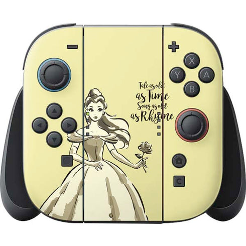 Disney Princess Belle Tale As Old As Time Art Nintendo Switch 2 (2025) Joy-Con Controller Skin